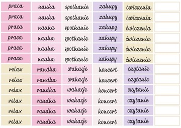 COLORFUL PLANNERS набор из 90 наклеек-календарей, планировщик-календарь