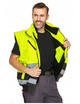 ПРЕДУПРЕЖДАЮЩАЯ КУРТКА 4в1 РАБОЧАЯ КУРТКА ТИПА БОМБЕР