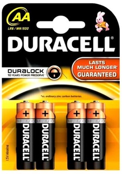 4x BATERIE ALKALICZNE DURACELL LR6 AA 2023r