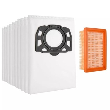 10x WOREK WORKI do KARCHER WD4 WD5 WD6 PREMIUM KWD6 MV4 MV5 MV6 + FILTR