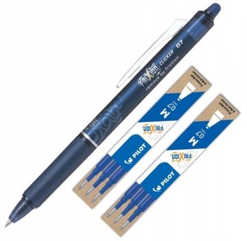 Pióro wymazywalne PILOT Frixion Clicker 0,7 + 6 wkładów niebieski ORYGINAŁ