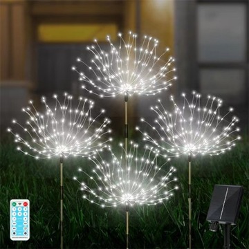 4 x LAMPA SOLARNA OGRODOWA DMUCHAWIEC FIREWORK LED