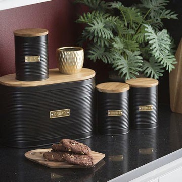 ХЛЕБНАЯ КОРОБКА с КРЫШКОЙ Living Otto Black Typhoon
