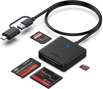 Czytnik Kart Pamięci 4 w 1 USB USB-C na SD Micro SD MS CF TF Benfei