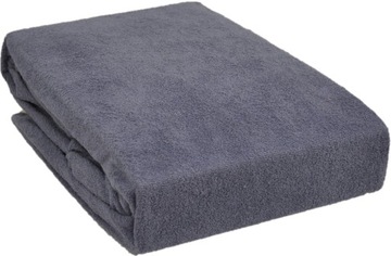 PRZEŚCIERADŁO FROTTE Z GUMKĄ 140X200 GRUBE SZARE C