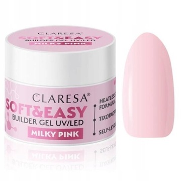CLARESA SOFT&EASY ГЕЛЬ ДЛЯ НАРАЩИВАНИЯ НОГТЕЙ УФ/LED ГЕЛЬ ДЛЯ НАРАЩИВАНИЯ 45г BABY PIN