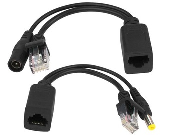 ADAPTER POE DO ZASILANIA PO SKRĘTCE KAMER RJ45 + SPLITTER INIEKTOR 15W
