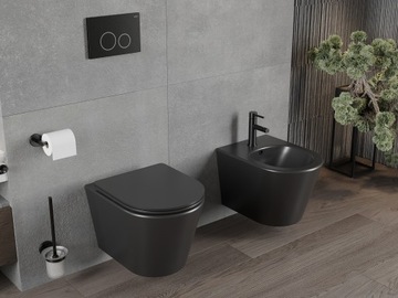 ПОДВЕСНОЙ УНИТАЗ MEXEN RICO БЕЗ ОПРАВЫ МАТОВЫЙ ЧЕРНЫЙ