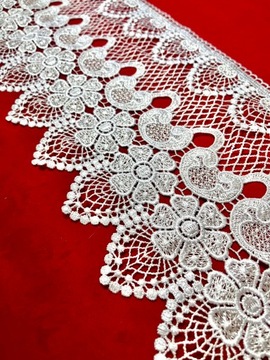 GIPIURA biała UV na metry KORONKA 20 CM wzór 6088