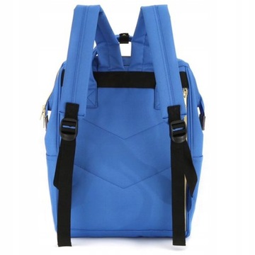 Damski plecak szkolny Himawari 9001 USB niebieski