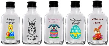 5X PIĘKNE BUTELECZKI NA NALEWKI LIKIER ŚWIĄTECZNY!100ML DODATEK DO PREZENTU