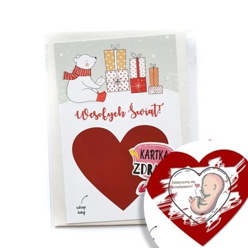 Kartka zdrapka - jestem w CIĄŻY Boże narodzenie