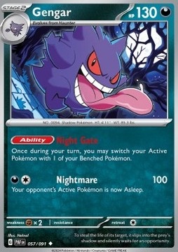 Karta Pokemon Gengar (PAF 057) 57/91