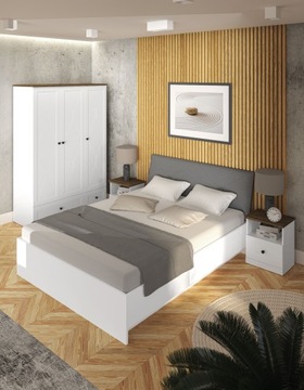 LILLE Комод 06+07 белый матовый дуб лефкас витрина