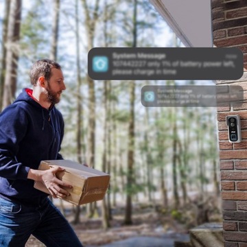 DZWONEK BEZPRZEWODOWY KAMERA WIDEO DOMOFON PIR WIFI 2K 3MPx 2304 x 1296P
