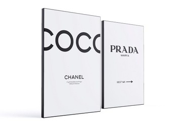 Coco Chanel Prada Plakat Plakaty A3