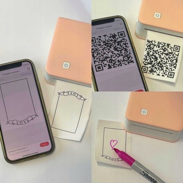 BeMark M02PRO Mini drukarka ZDJĘĆ NAKLEJKI KODÓW