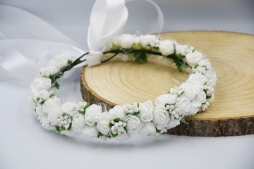 WIANEK KOMUNIJNY, Wianek na głowę kwiaty wianuszek
