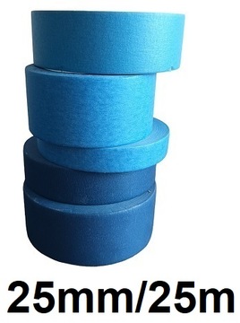 TAŚMA MALARSKA NIEBIESKA MASKUJĄCA 25mm 25m UV BLUE PRECYZJYJNA PAPER-TECH