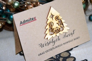 KARTKI ŚWIĄTECZNE DLA FIRM EKO C6 + KOPERTA EKO