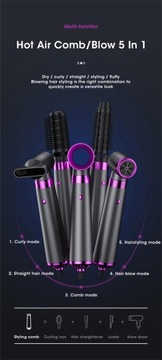 Электрический фен 5 в 1, набор щеточек для укладки волос