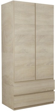 ШКАФ ДВУХДВЕРНЫЙ - PATRYCJA SONOMA - 70x190 CM - для гостиной-спальни
