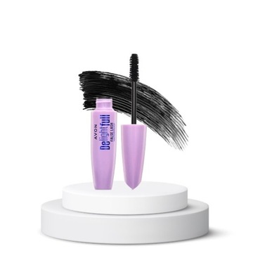 Wodoodporny Tusz Efekt sztucznych rzęs Avon Delightfull Blackest Black 10ml