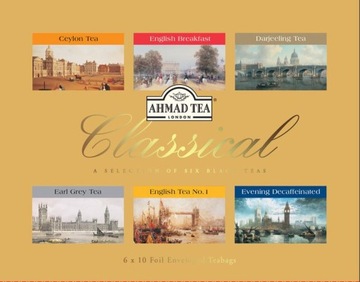 Zestaw czarnych herbat Classical Ahmad Tea 60 torebek