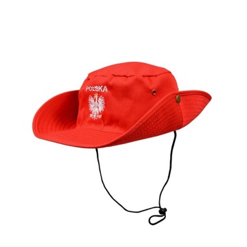 Бело-красная ковбойская шляпа №2 для фаната.