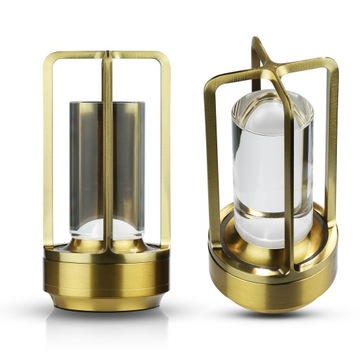 KRYSZTAŁOWA LAMPKA STOŁOWA LED DOTYKOWA KEMPINGOWA