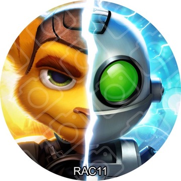 Opłatek na Tort RATCHET & CLANK Dekoracja do tortu wydruk Waflowy 20cm
