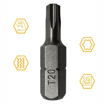 НАСАДКИ ДЛЯ ОТВЕРТКИ TX20 25 мм STAR TORX COBIT 1 шт.