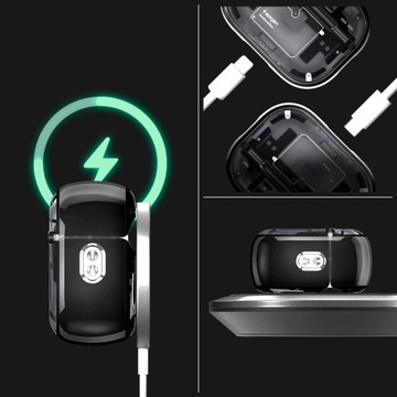 Чехол для AirPods Pro 2, Spigen Ultra Hybrid Zero One, чехол с карабином