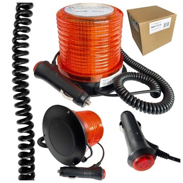 KOGUT LAMPA BŁYSKOWA OSTRZEGAWCZA LED NA MAGNES 12V 24V STROBOSKOP LEDOWA