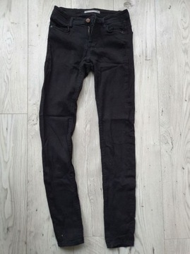 SPODNIE JEANSOWE Rurki Czarne ZARA r. 34 XS