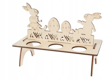 DEKORACJE ŚWIĄTECZNE WIELKANOC STOJAK NA JAJKA DIY ZAJĄCE PISANKI