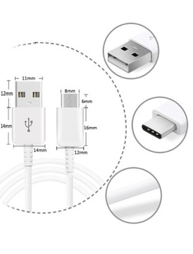 Кабель USB TYPE-C, белый TYPE C, 1 м, 2 А, быстрая зарядка