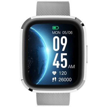 Smartwatch GRC Style Srebrny stalowy