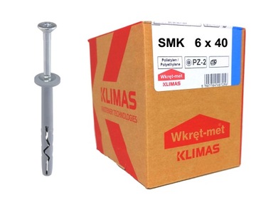 KOŁKI SZYBKIEGO MONTAŻU Z KOŁNIERZEM 6X40 200 szt