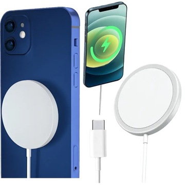 ŁADOWARKA INDUKCYJNA BEZPRZEWODOWA 15W DO MAGSAFE IPHONE 12 13 14 15 SZYBKA