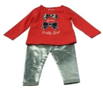 GUESS KOMPLET BLUZKA SPODNIE LOGO (3-6M)
