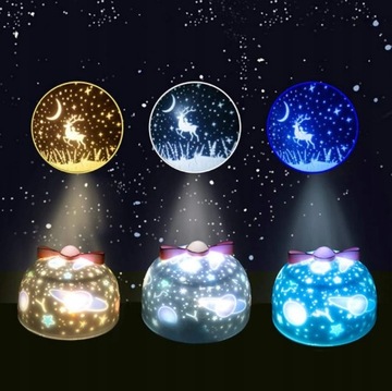 СВЕТОДИОДНАЯ ЛАМПА ДЛЯ ПРОЕКЦИИ ЗВЕЗДНОГО НЕБА, 6 РЕЖИМОВ СЦЕНЫ