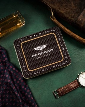 Мужской кожаный кошелек RFID 1871 Черный