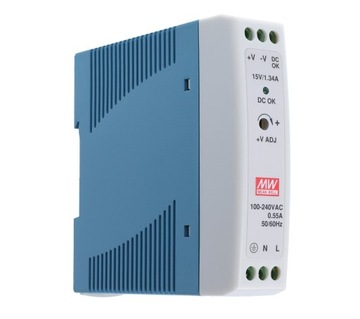 ZASILACZ 15V 1,34A 20W MEAN WELL MDR-20-15