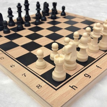 Складная деревянная шахматная доска ручной работы из 3 частей игры, 39x39 см