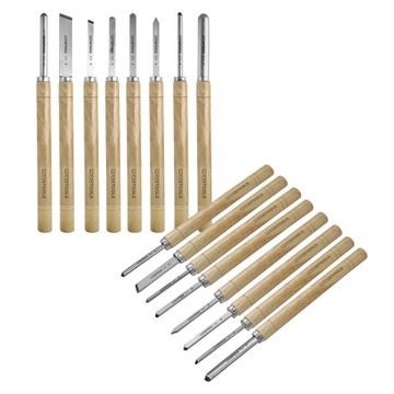 Noże tokarskie do drewna 8szt zestaw 410mm