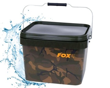 Mocne wiadro z pokrywką Fox Square Bucket 10 litrów
