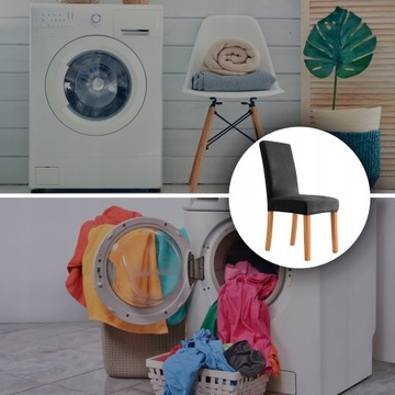 POKROWIEC NA KRZESŁO WELUROWY UNIWERSALNY ELASTYCZNY MOCNY GRUBY CZARNY