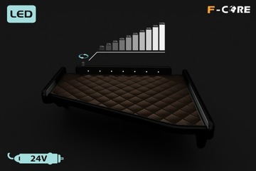 Półka TIR SCANIA R 05-16 środkowa eko-skóra led