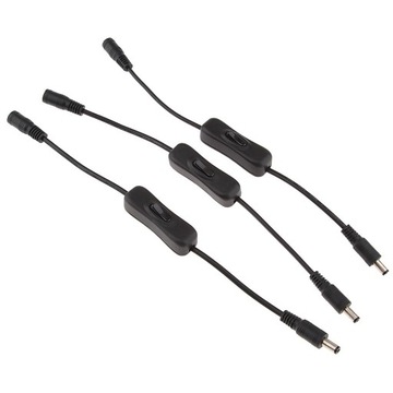 6 szt. 5,5 x 2,1 mm DC 12 V Złącze wtykowe Kabel przełącznika do taśmy LED